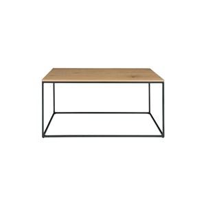 Chic-table basse décor chêne et métal 90x60 cm