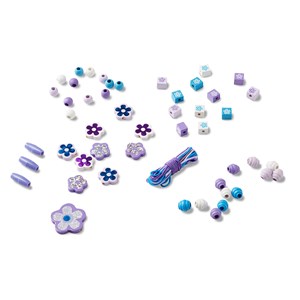 Perles en bois fleurs brillantes