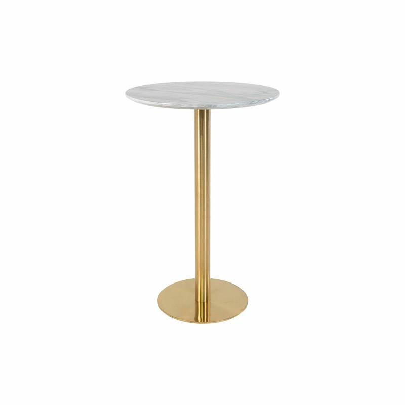 Moloo - Cooper-table de bar décor marbre et laiton ø70x105 cm