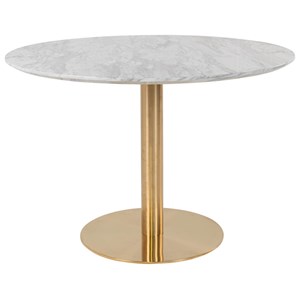 Cooper-table à manger ronde 4 personnes ø110, décor marbre et laiton