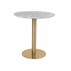 Cooper-table à manger ronde 2 personnes ø70, décor marbre et laiton
