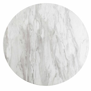 Cooper-table à manger ronde 2 personnes ø70, décor marbre et laiton