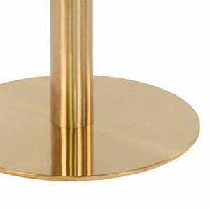 Cooper-table à manger ronde 2 personnes ø70, décor marbre et laiton