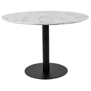 Cooper-table à manger ronde 4 personnes ø110, décor marbre et acier