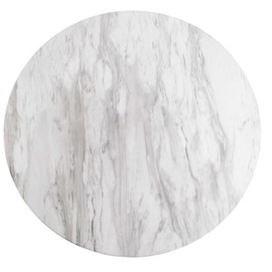 Cooper-table à manger ronde 4 personnes ø110, décor marbre et acier