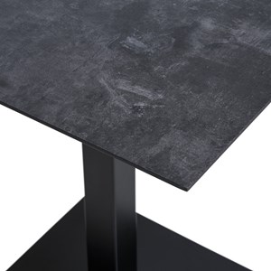 Fado-table de café 2 personnes décor pierre et acier 70x70 cm