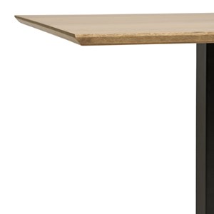 Fado-table de café 2 personnes décor bois et acier 70x70 cm