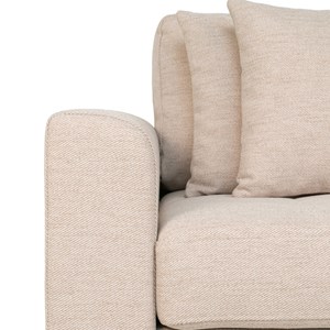 Fred- canapé d'angle méridienne à droite en tissu sable