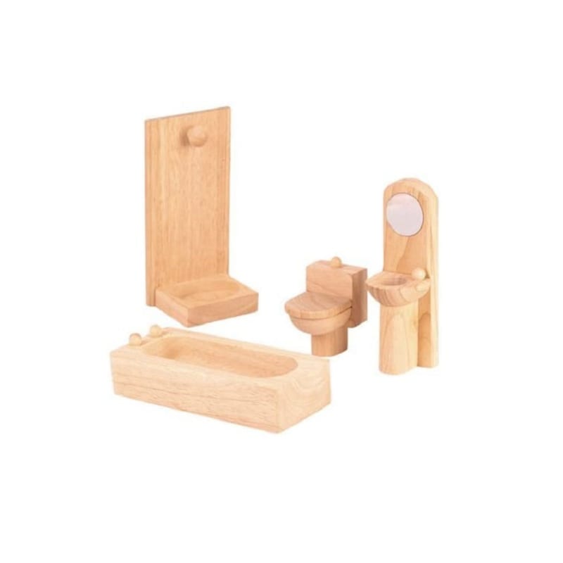 Plan Toys - Salle de bain en bois naturel