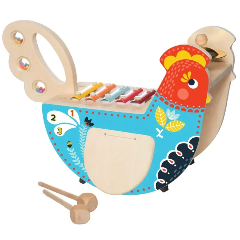 Poule musicale en bois (Manhattan Toy) - Image 1