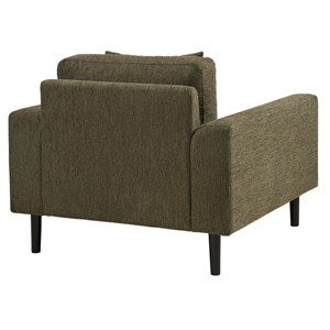 Fred- fauteuil en tissu vert olive