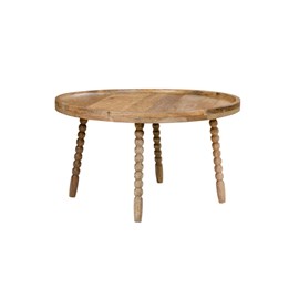 Jay- table basse en bois massif naturel ø60 cm