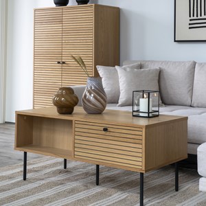 Logia-table basse chêne naturel 50x100 cm