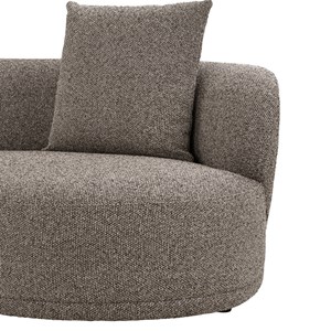 Malibu-canapé d'angle gauche en tissu taupe