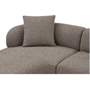 Malibu-canapé d'angle gauche en tissu taupe