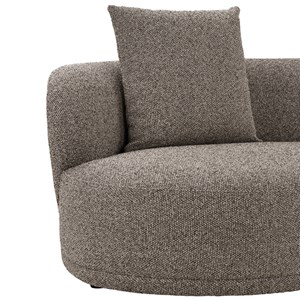 Malibu-canapé d'angle droit en tissu taupe