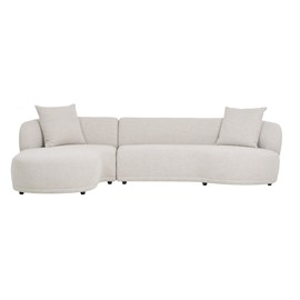 Malibu-canapé d'angle droit en tissu beige