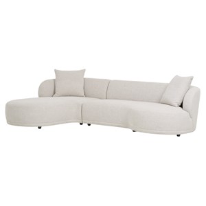 Malibu-canapé d'angle droit en tissu beige