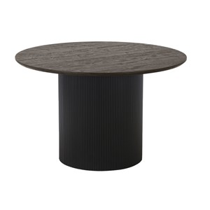 Mido- table à manger ronde 4 personnes  ø120 cm brun foncé