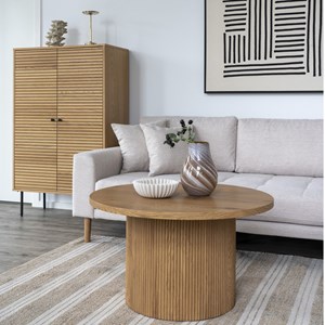 Mido- table basse ø80 cm naturelle