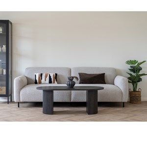 Soho- canapé 3 places en tissu bouclé gris