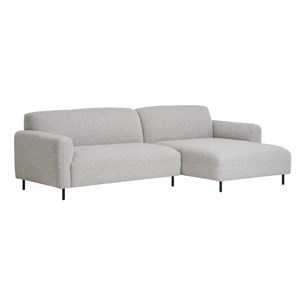 Soho- canapé d'angle droit en tissu bouclé gris