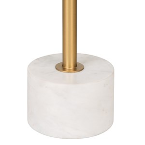 Twin-table d'appoint en acier laiton et marbre ø41 cm