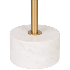 Twin-table d'appoint en acier laiton et marbre ø51 cm