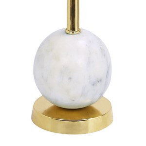 Twin-table d'appoint en acier laiton et marbre ø25 cm