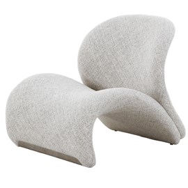 Zay-fauteuil lounge en tissu sable