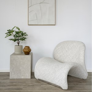 Zay-fauteuil lounge en tissu sable