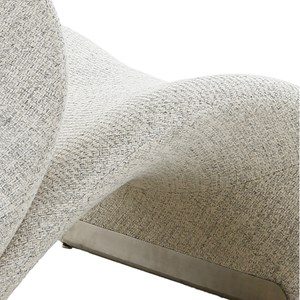 Zay-fauteuil lounge en tissu sable