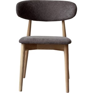 Iris-chaise en frêne massif et tissu glory taupe (x2)