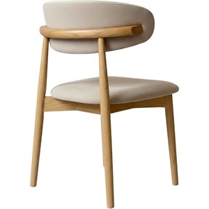 Iris-chaise en frêne massif et tissu glory grège (x2)