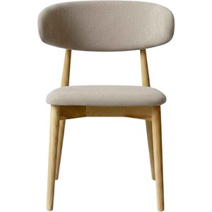 Iris-chaise en frêne massif et tissu glory grège (x2)