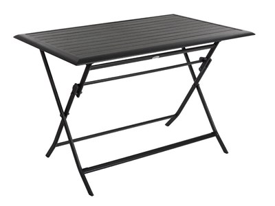 Table de jardin rectangulaire azua 4 places graphite - hespéride