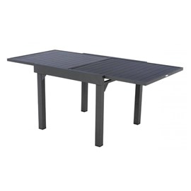 Table extensible carrée alu piazza 4&nbsp;8 places graphite - hespéride