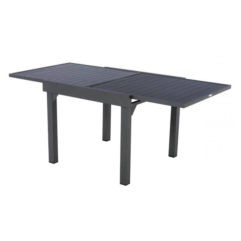 Hespéride - Table extensible carrée alu piazza 4&nbsp;8 places graphite - hespéride
