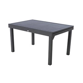 Table extensible rectangulaire alu piazza 6&nbsp;10 places graphite - hespéride