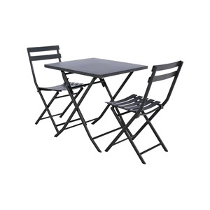 Table de jardin carrée greensboro 70 x 70 cm graphite - hespéride