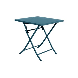 Table de jardin carrée greensboro 70 x 70 cm bleu canard - hespéride