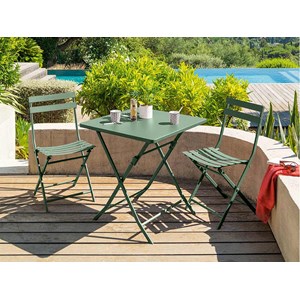 Table de jardin carrée greensboro 70 x 70 cm olive - hespéride