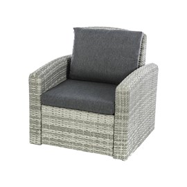 Fauteuil de jardin en résine tressée polynesia havane - hespéride