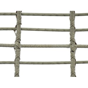 Salon de jardin en résine tressée gris evora - 2 places