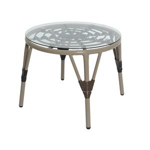 Salon de jardin en résine tressée brun evora - 2 places