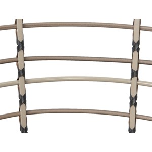 Salon de jardin en résine tressée brun evora - 2 places