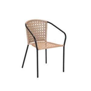 Lot de 2 fauteuil en jardin en résine tressée imitation rotin cocos - jardiline
