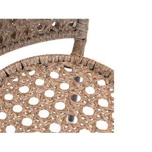 Lot de 4 fauteuil en jardin en résine tressée imitation rotin cocos - jardiline