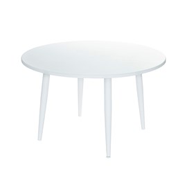 Ensemble de table à manger en alum blanc capri et 4 chaises de jardin malte - ja