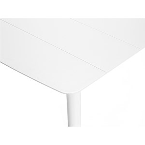 Table de jardin rectangulaire en aluminium blanc corfou avec 4 chaises malte - 4